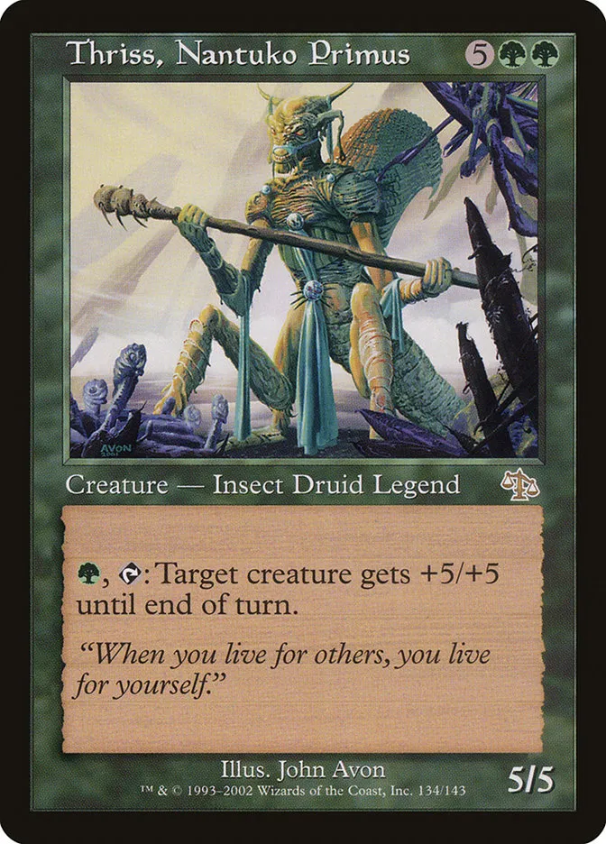 2002 Judgment Thriss, Nantuko Primus rare #134 unlisted card image