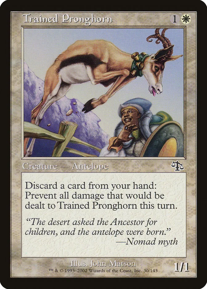 2002 Judgment Trained Pronghorn common #30 unlisted card image