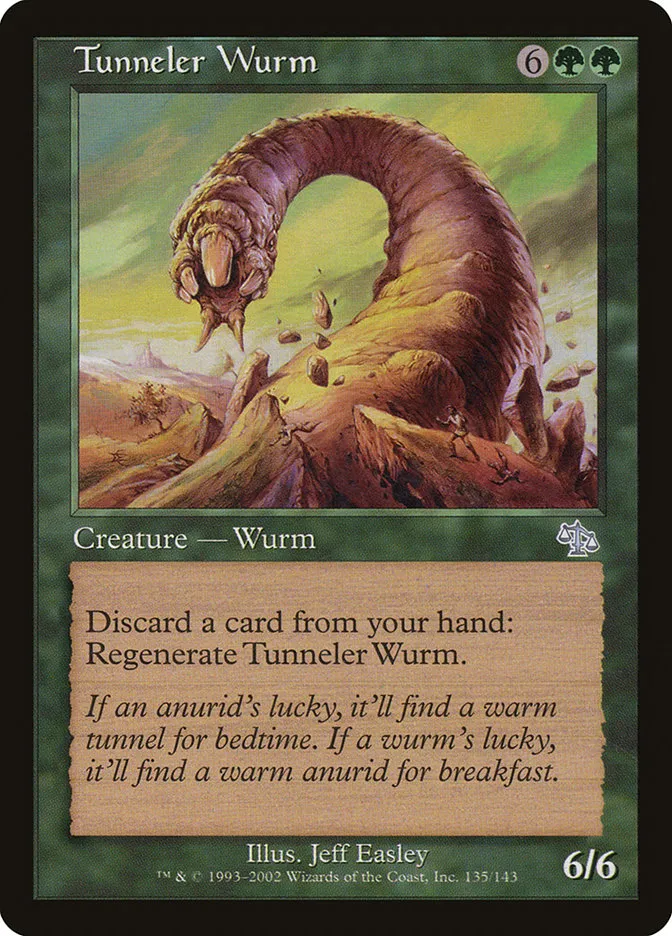 2002 Judgment Tunneler Wurm uncommon #135 unlisted card image