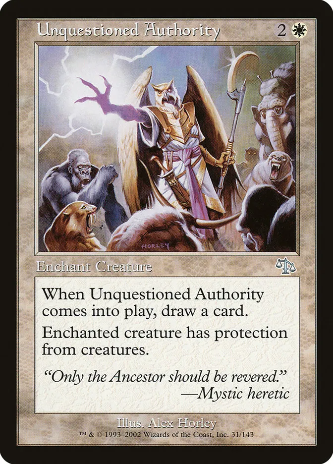 2002 Judgment Unquestioned Authority uncommon #31 unlisted card image