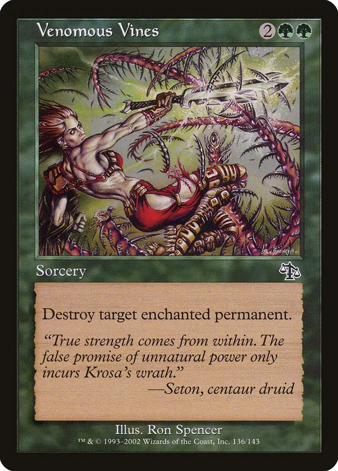 2002 Judgment Venomous Vines common #136 unlisted card image