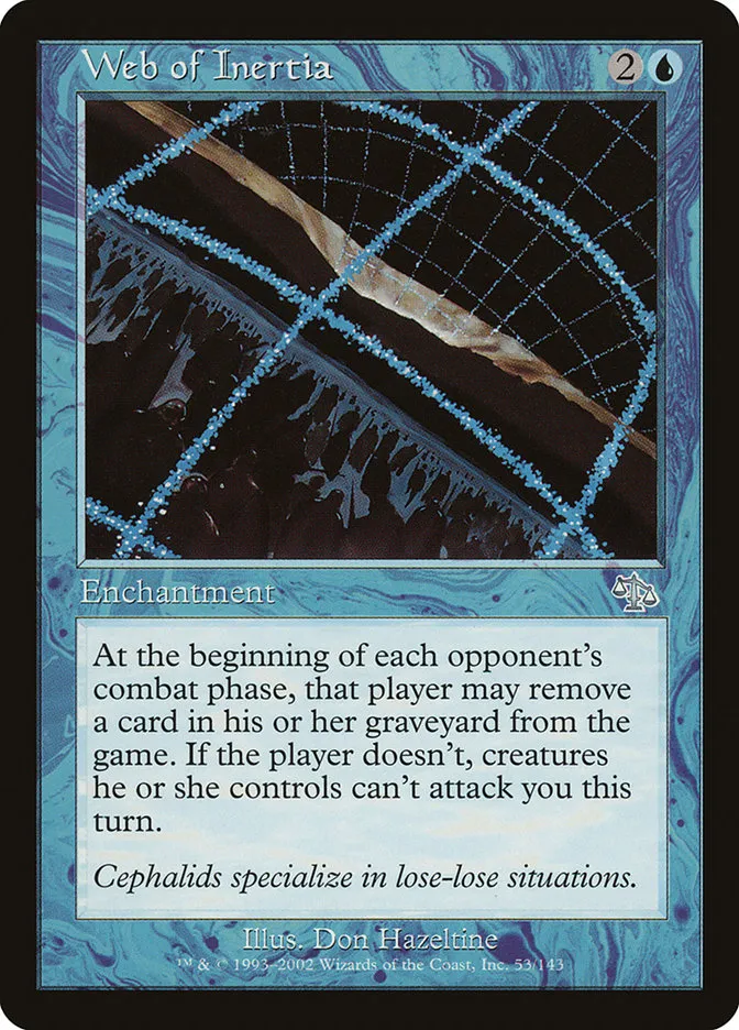 2002 Judgment Web of Inertia uncommon #53 unlisted card image