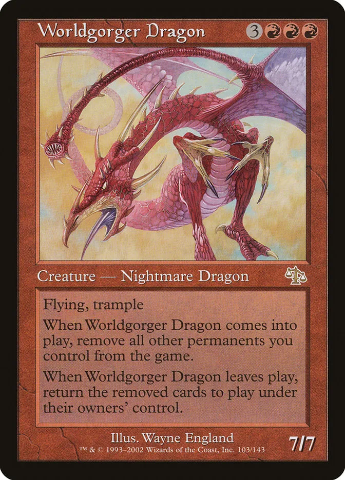 2002 Judgment Worldgorger Dragon rare #103 unlisted card image