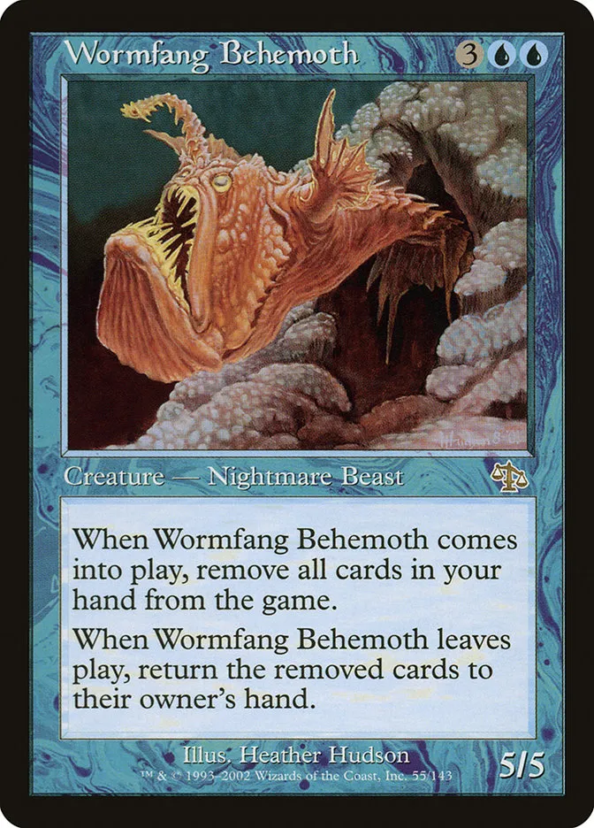 2002 Judgment Wormfang Behemoth rare #55 unlisted card image