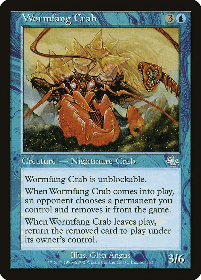 2002 Judgment Wormfang Crab uncommon #56 unlisted card image