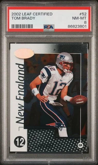 2002 Leaf Certified Tom Brady #52 card image
