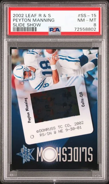 2002 Leaf Rookies & Stars Peyton Manning Slide Show #SS-15 card image