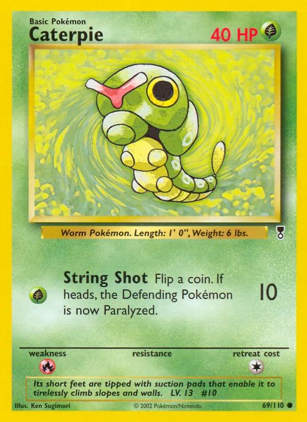 2002 Legendary Collection Caterpie Common #069/110 Common card image