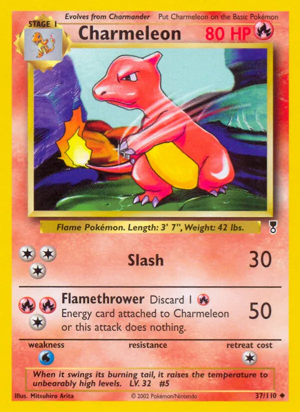 2002 Legendary Collection Charmeleon Uncommon #037/110 Uncommon card image