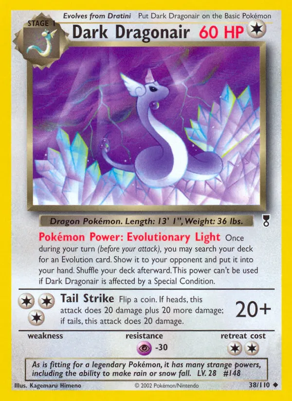 2002 Legendary Collection Dark Dragonair #038/110 Uncommon card image