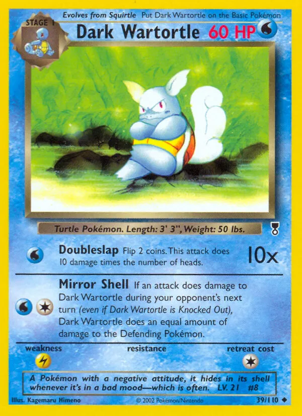 2002 Legendary Collection Dark Wartortle #039/110 Uncommon card image