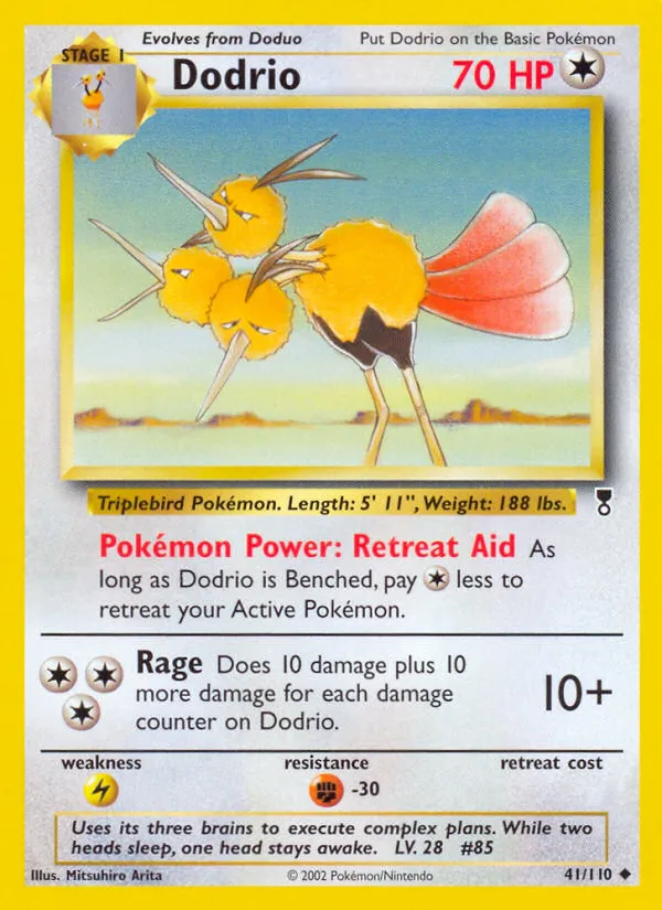 2002 Legendary Collection Dodrio #041/110 Uncommon card image