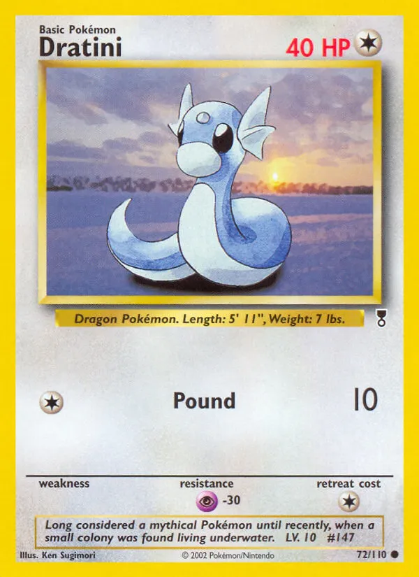 2002 Legendary Collection Dratini Common #072/110 Common card image