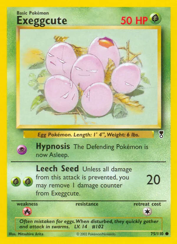 2002 Legendary Collection Exeggcute #075/110 Common card image