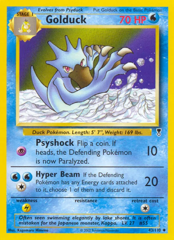 2002 Legendary Collection Golduck #043/110 Uncommon card image