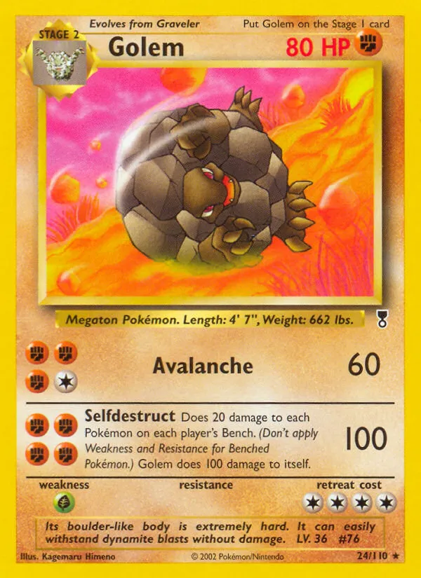 2002 Legendary Collection Golem #024/110 Rare card image
