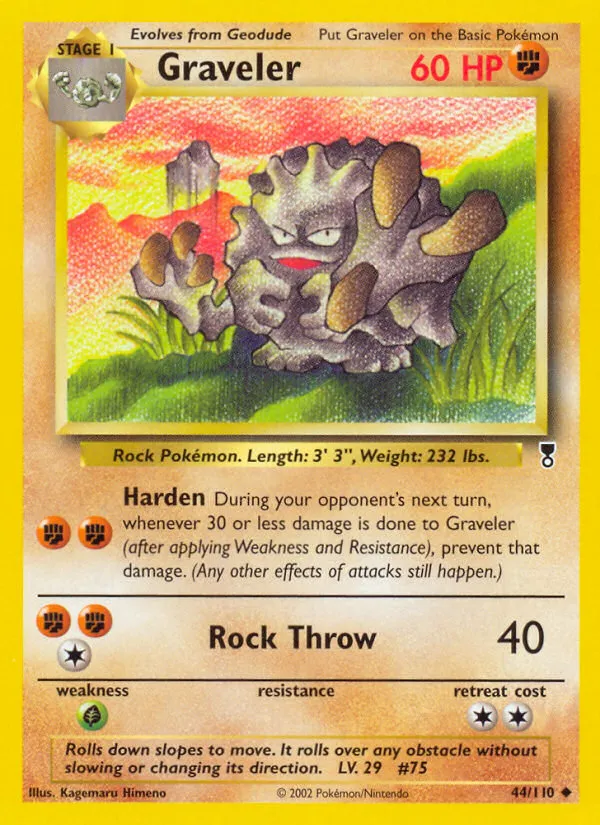 2002 Legendary Collection Graveler #044/110 Uncommon card image