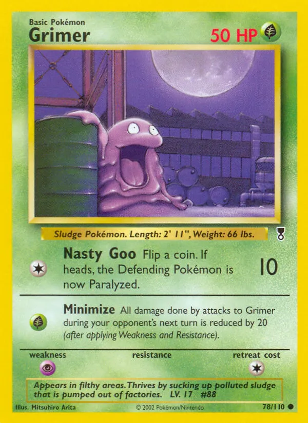 2002 Legendary Collection Grimer Common #078/110 Common card image