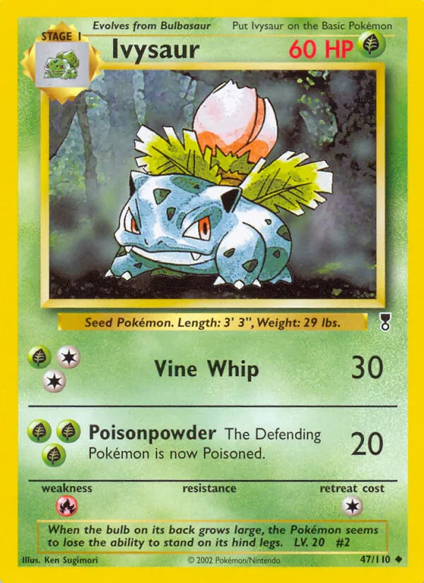 2002 Legendary Collection Ivysaur #047/110 Uncommon card image