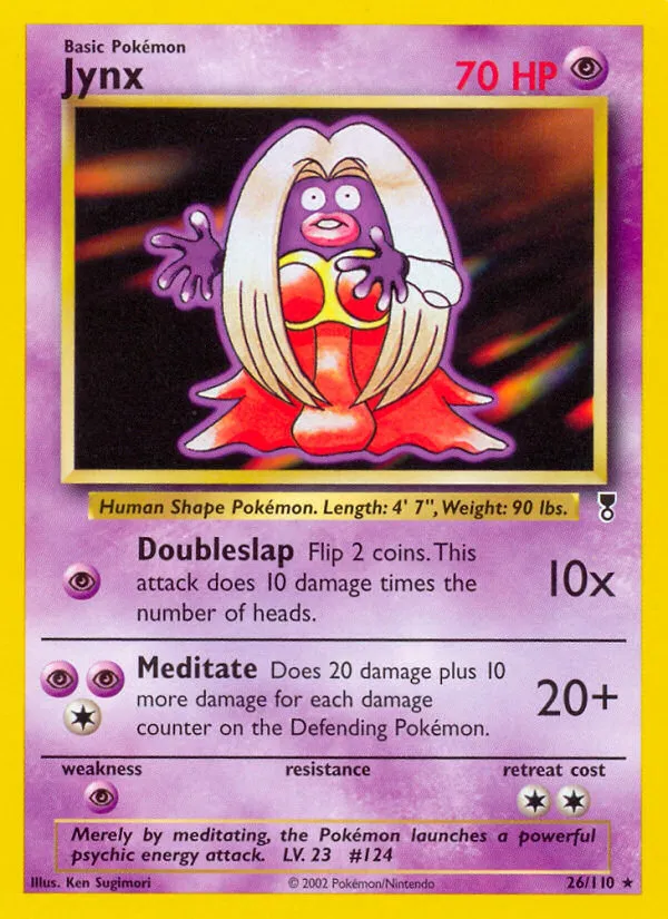 2002 Legendary Collection Jynx #026/110 Rare card image