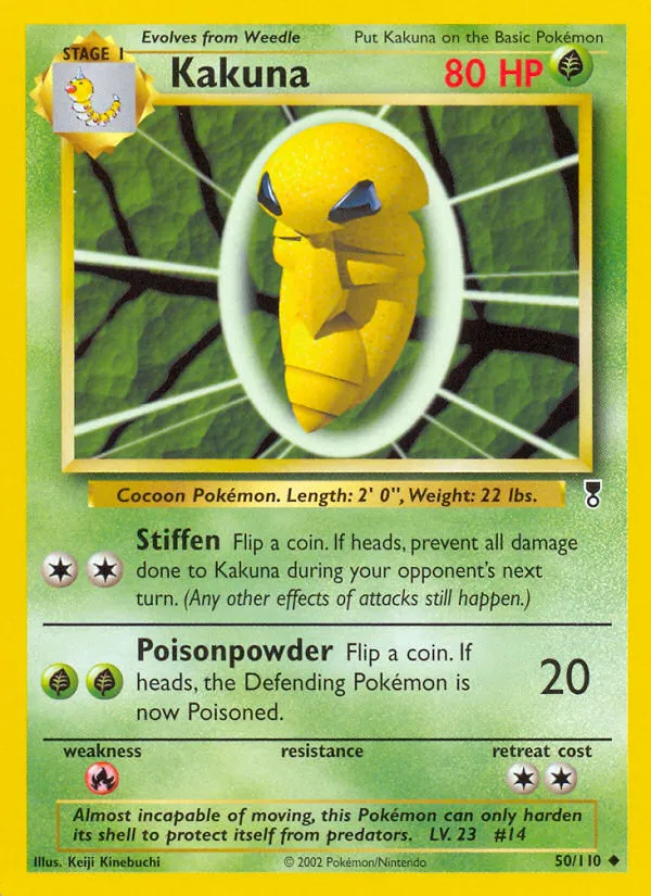 2002 Legendary Collection Kakuna #050/110 Uncommon card image