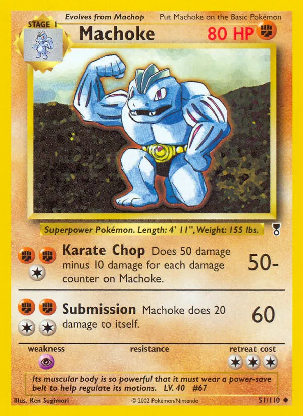 2002 Legendary Collection Machoke #051/110 Uncommon card image