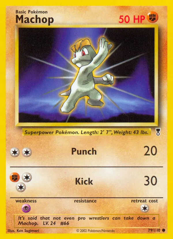 2002 Legendary Collection Machop Common #079/110 Common card image