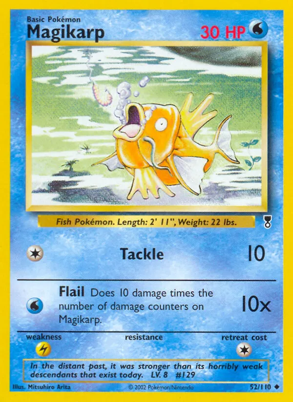 2002 Legendary Collection Magikarp #052/110 Uncommon card image