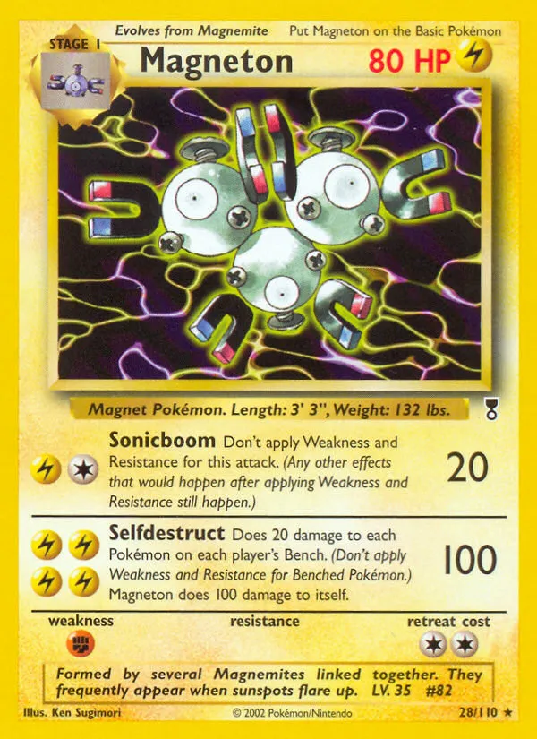 2002 Legendary Collection Magneton #028/110 Rare card image