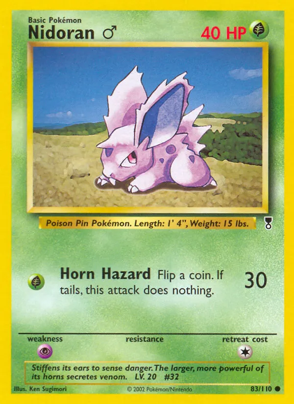 2002 Legendary Collection Nidoran ♀ Common #082/110 Common card image