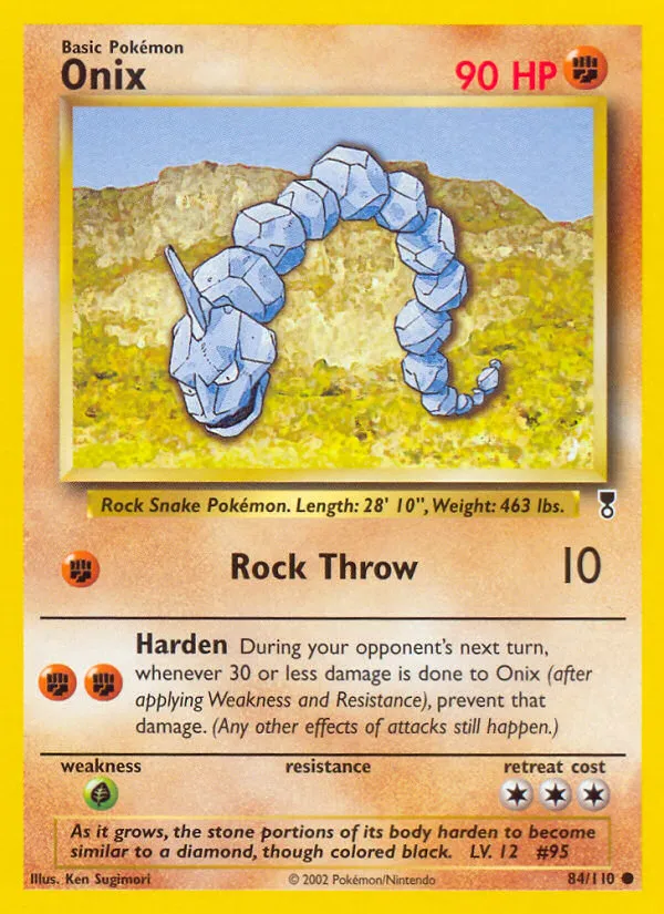 2002 Legendary Collection Onix Common #084/110 Common card image