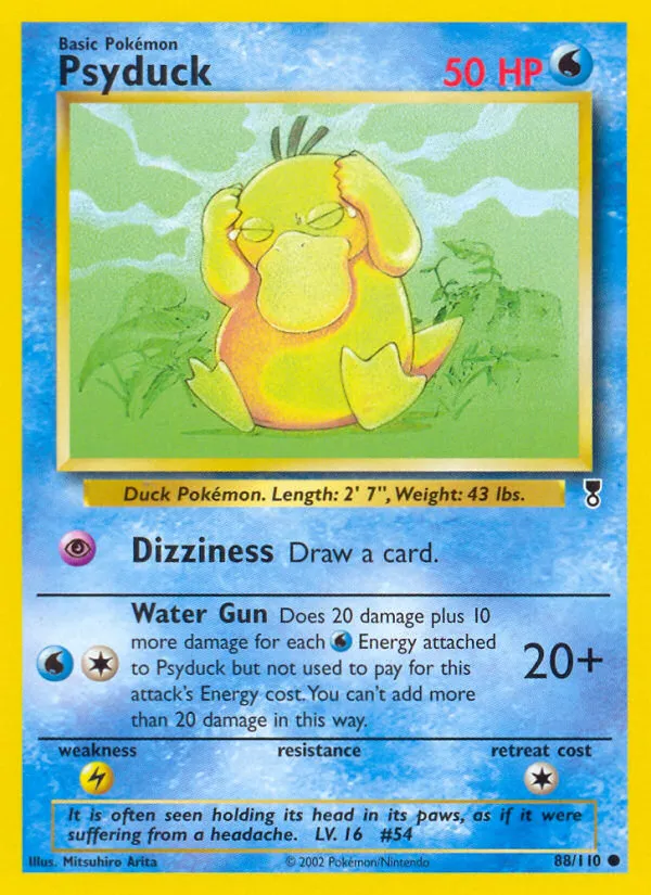 2002 Legendary Collection Psyduck Common #088/110 Common card image