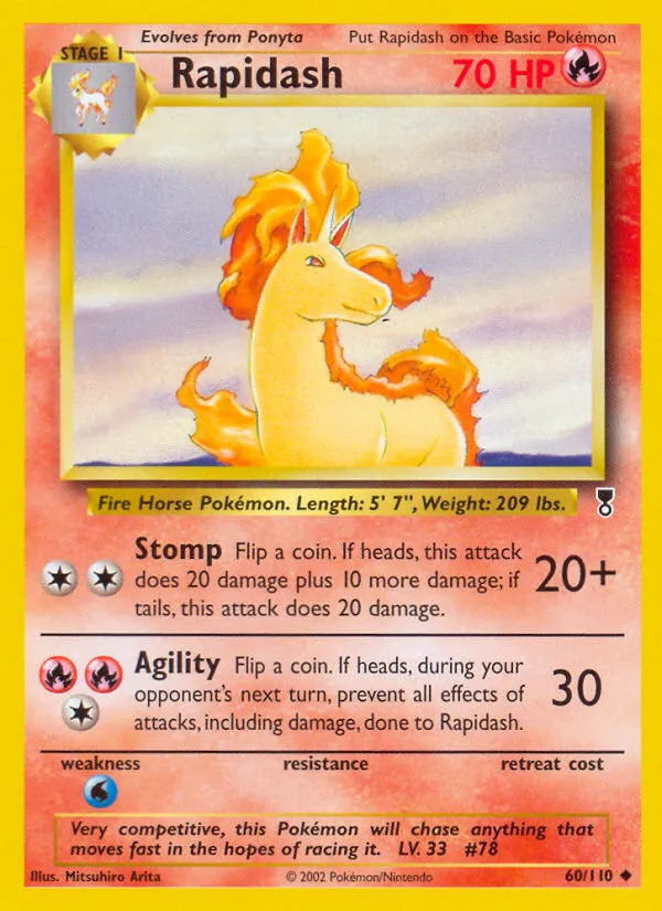 2002 Legendary Collection Rapidash Uncommon #060/110 Uncommon card image