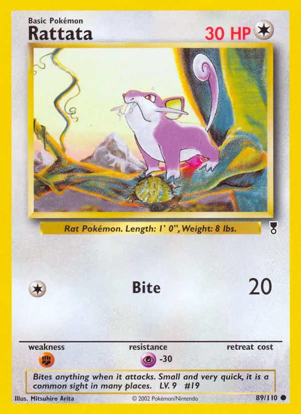 2002 Legendary Collection Rattata #089/110 Common card image