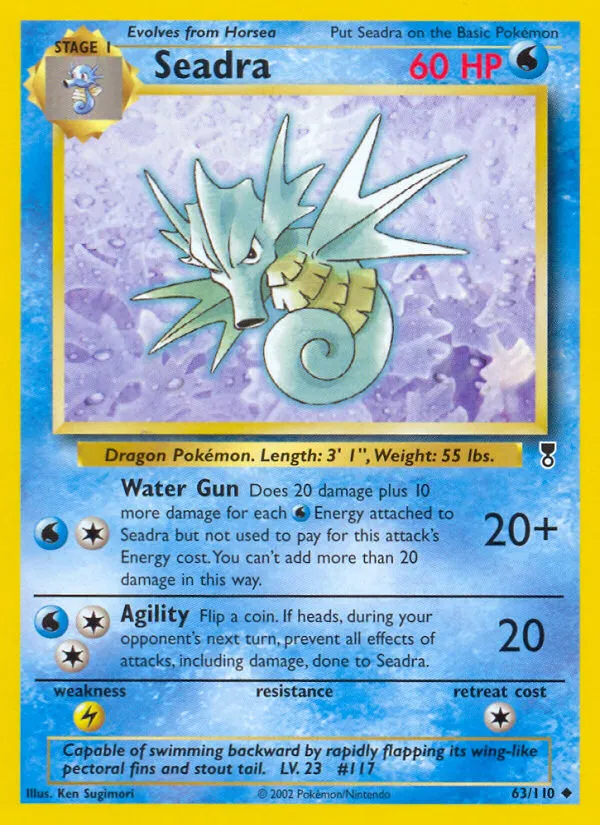 2002 Legendary Collection Seadra #063/110 Uncommon card image