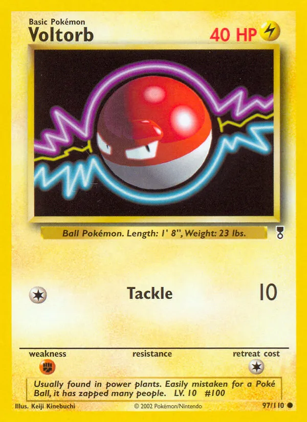 2002 Legendary Collection Voltorb Common #097/110 Common card image