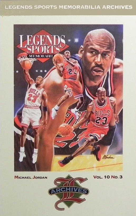 2002 Legends Sports Memorabilia Archives Postcards Michael Jordan #NNO card image