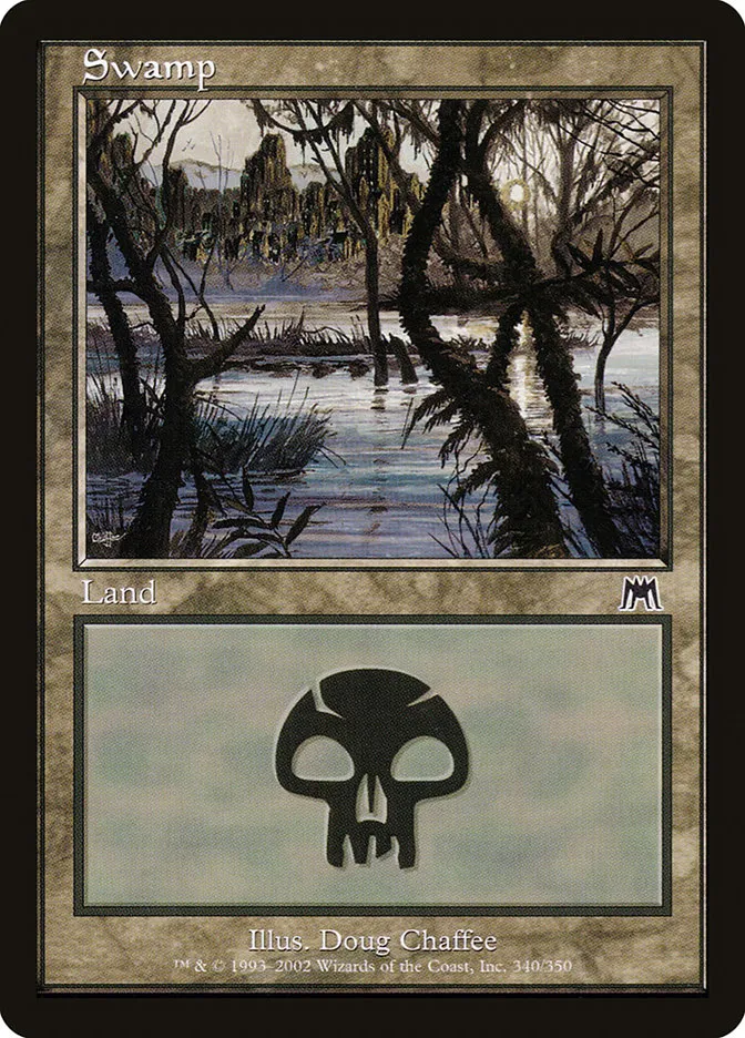 2002 Onslaught Swamp common #340 common card image