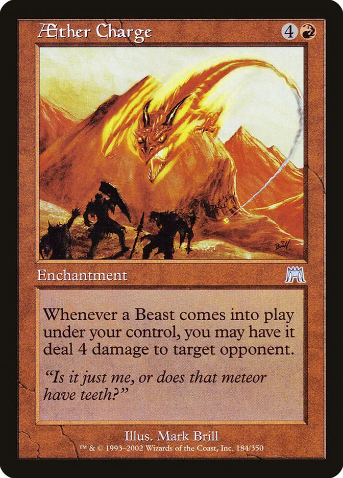 2002 Onslaught Aether Charge uncommon #184 uncommon card image
