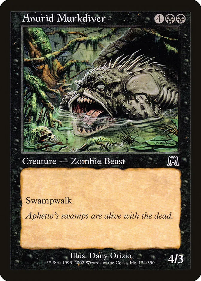 2002 Onslaught Anurid Murkdiver common #124 common card image