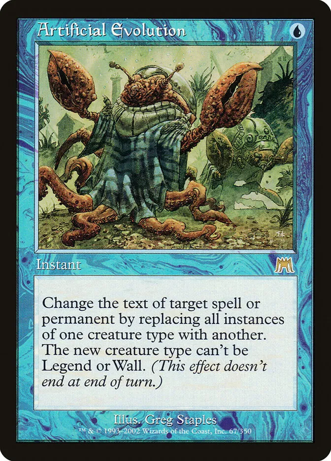 2002 Onslaught Artificial Evolution rare #67 rare card image