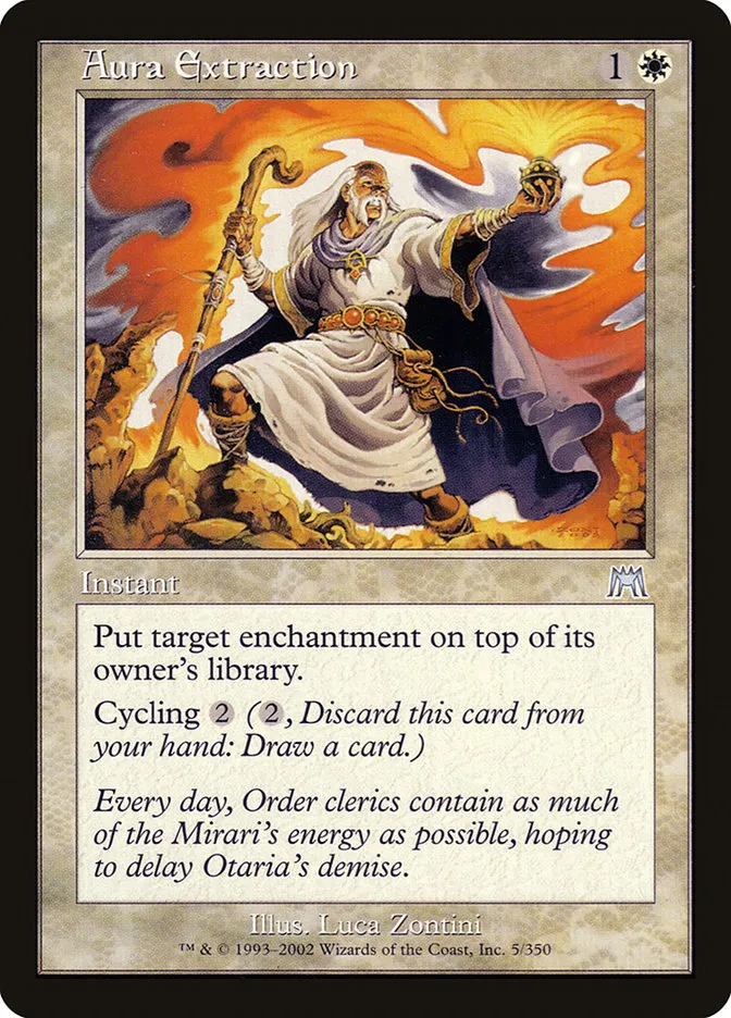2002 Onslaught Aura Extraction uncommon #5 uncommon card image