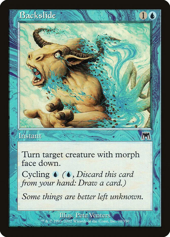 2002 Onslaught Backslide common #70 common card image