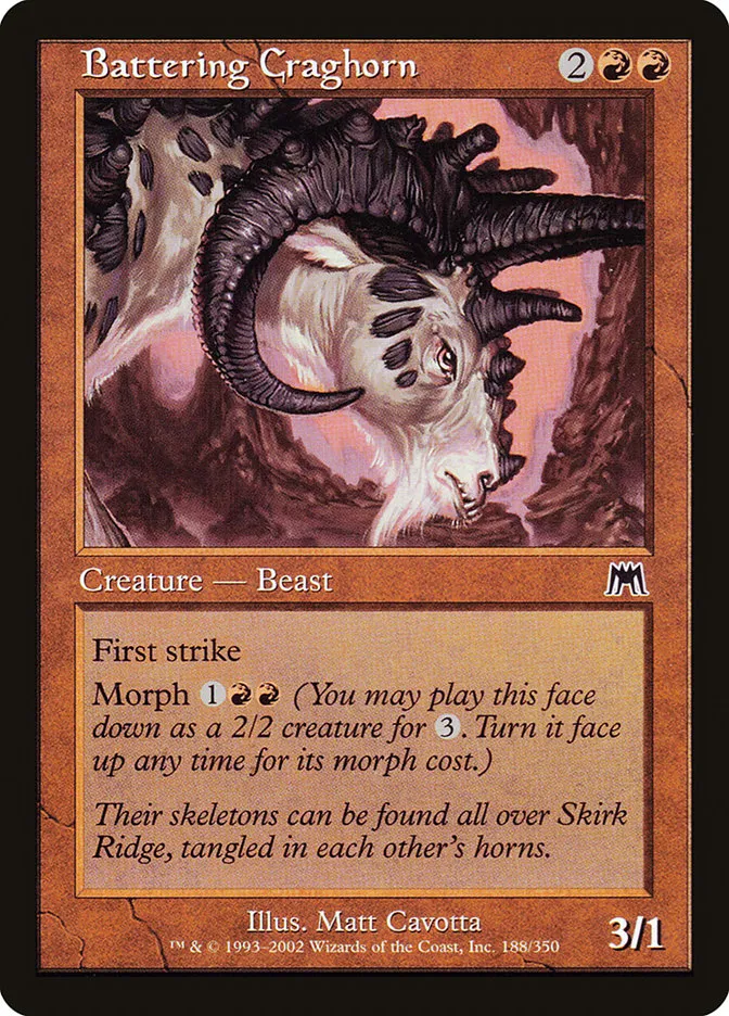 2002 Onslaught Battering Craghorn #188 common card image