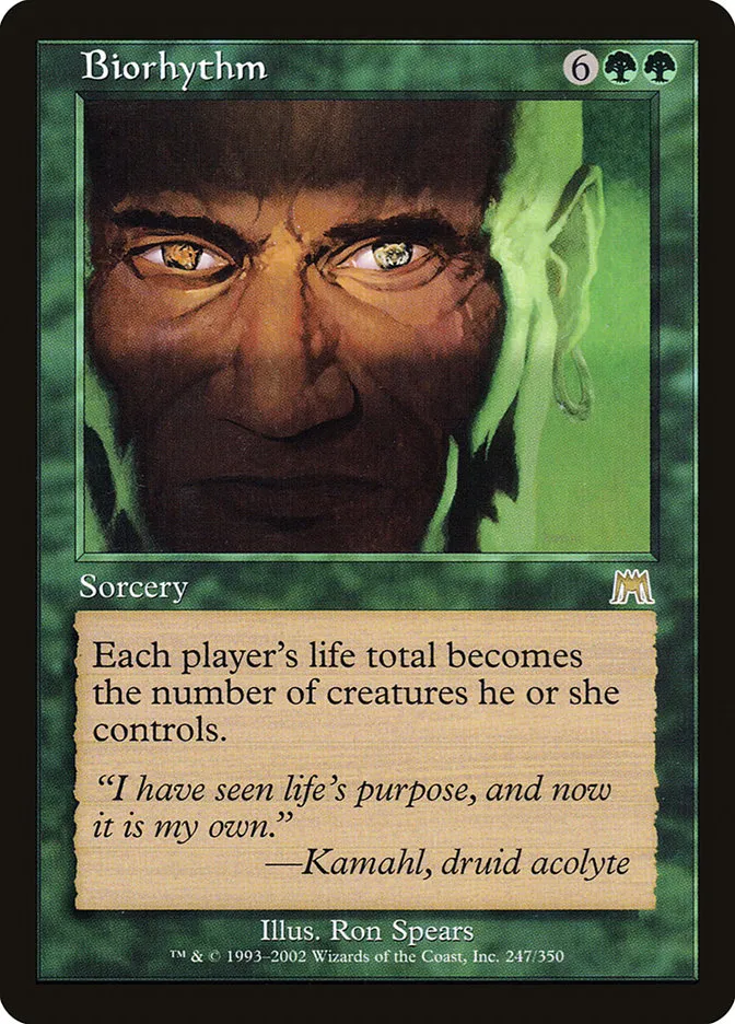 2002 Onslaught Biorhythm rare #247 rare card image