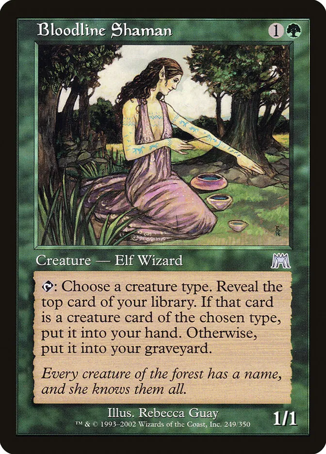 2002 Onslaught Bloodline Shaman #249 uncommon card image