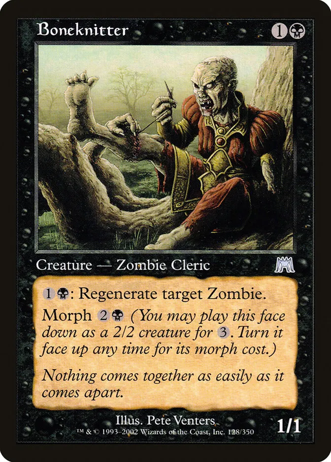 2002 Onslaught Boneknitter uncommon #128 uncommon card image