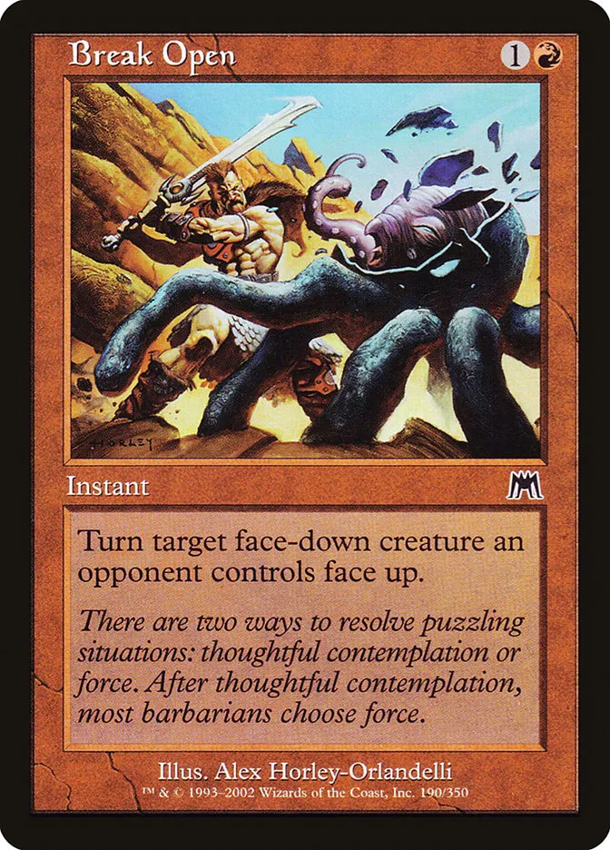 2002 Onslaught Break Open common #190 common card image