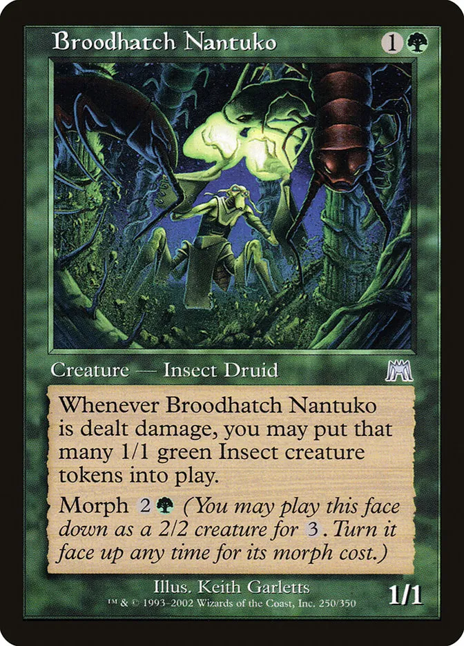 2002 Onslaught Broodhatch Nantuko #250 uncommon card image