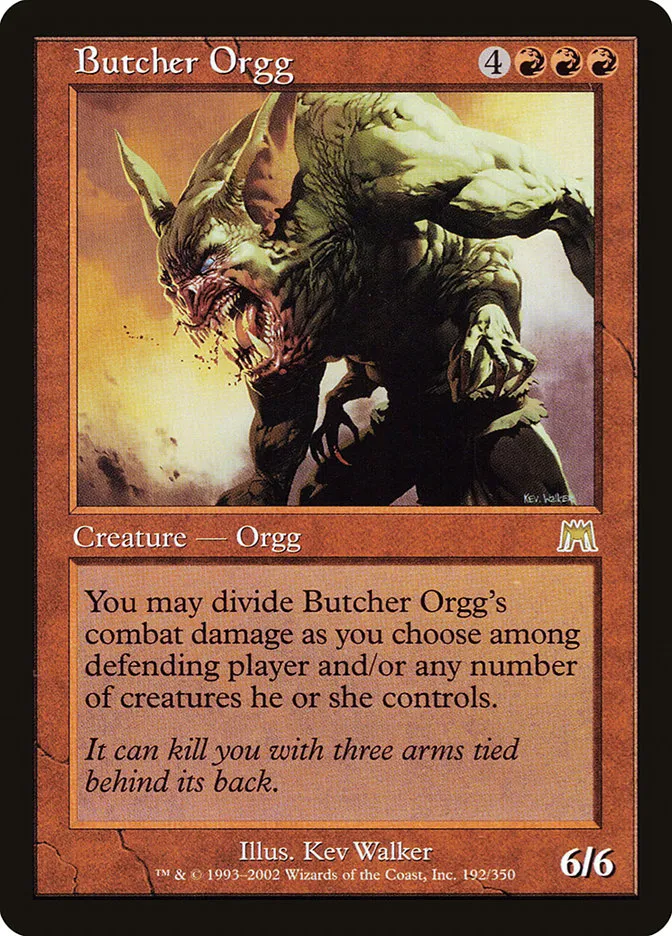 2002 Onslaught Butcher Orgg #192 rare card image